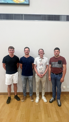Neuer Vorstand von links Hannes Moser, Jugendreferent, Sebastian Högg, neuer 1. Vorstand, Rudi Engel jun. 2. Vorstand, Michael Schwarz, Schatzmeister