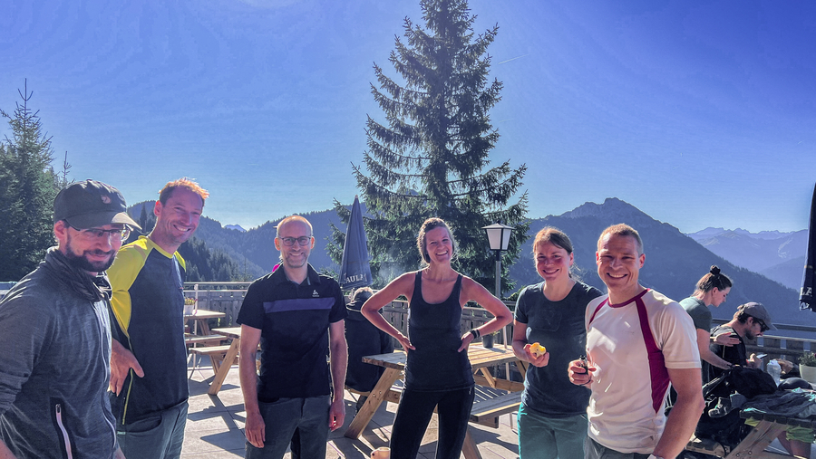 auf der Terrasse des Gimpelhauses