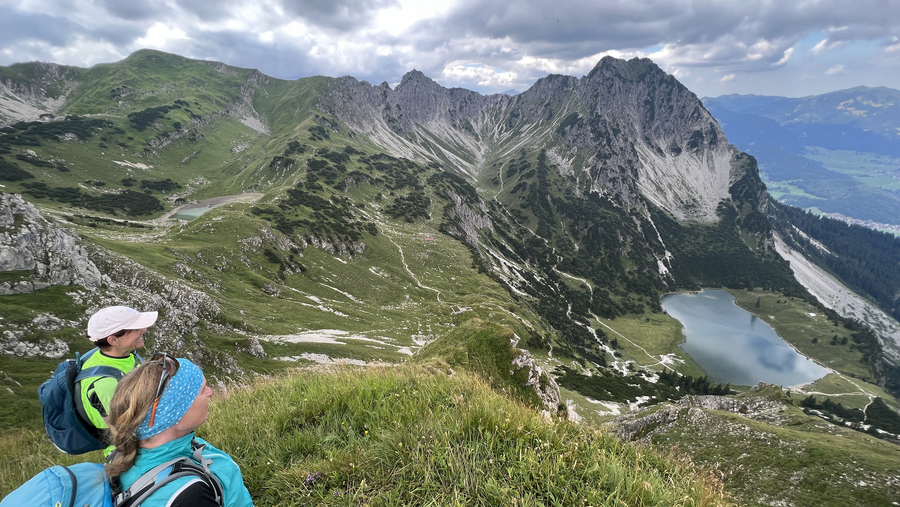 Blick auf oberen und unteren Gaisalpsee