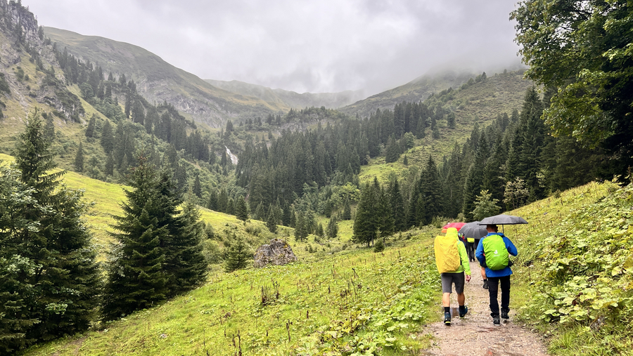 Oben schön zu sehen - Der Grat vom Hochalppass zur Höferspitze